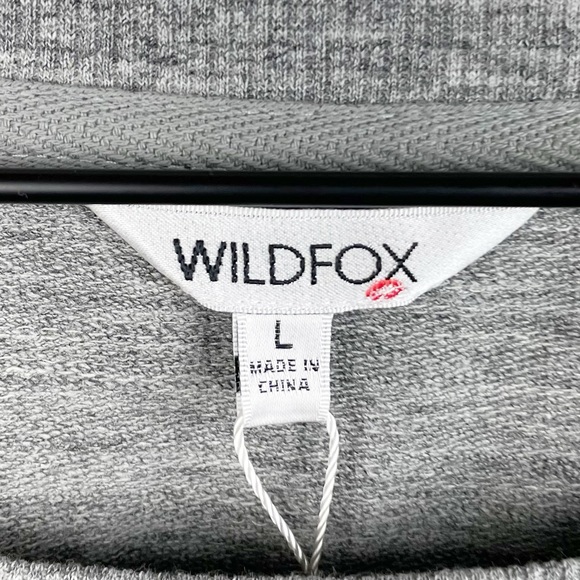 NEW Wildfox Pour Favor Wine Glass Graphic Oversized Tunic Sweatshirt Size Large - Picture 6 of 10